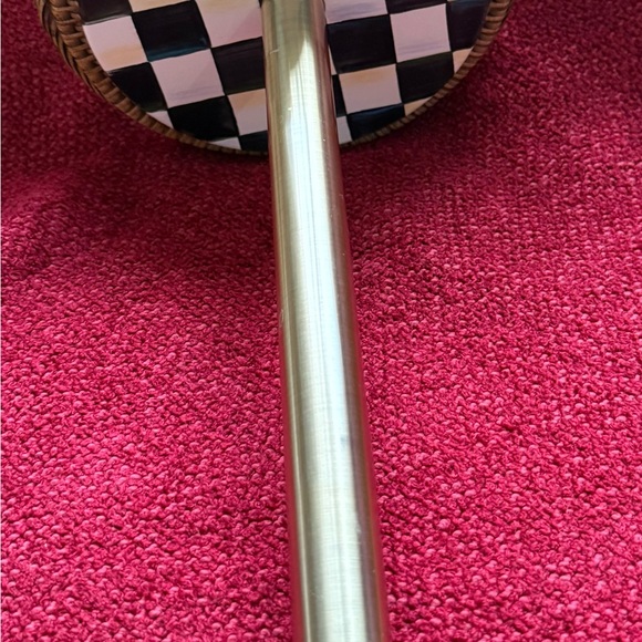 MacKenzie-Childs Courtly check with rattan base Paper Towel Holder - Picture 3 of 3